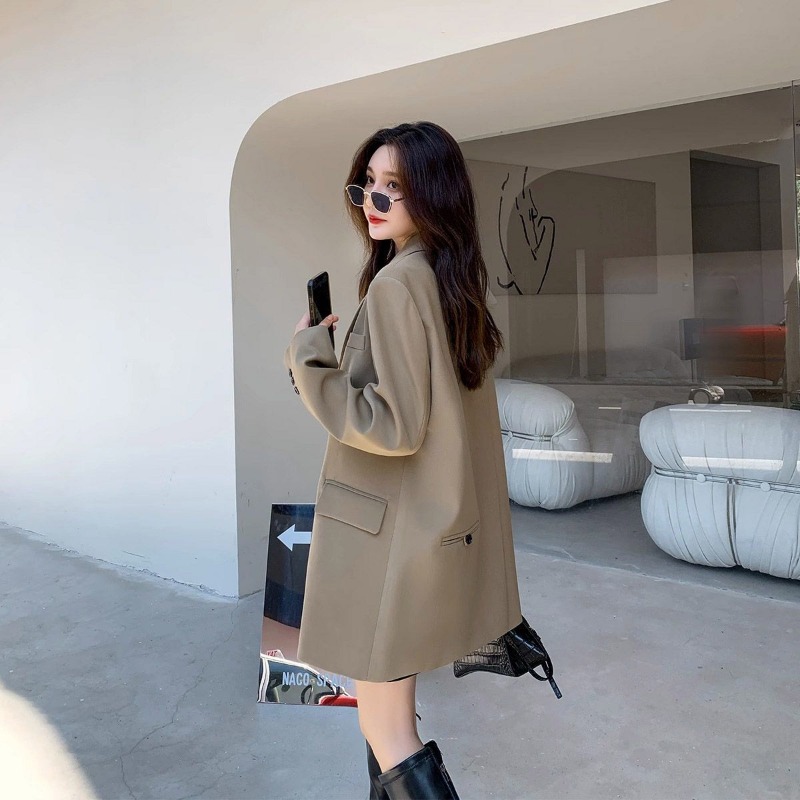 Streetwear Brand Jacket - Brand Black Blazer Women Jacket Spring