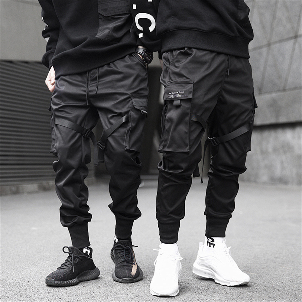 Streetwear Brand Jacket - Black Hip Hop Cargo Pants Summer