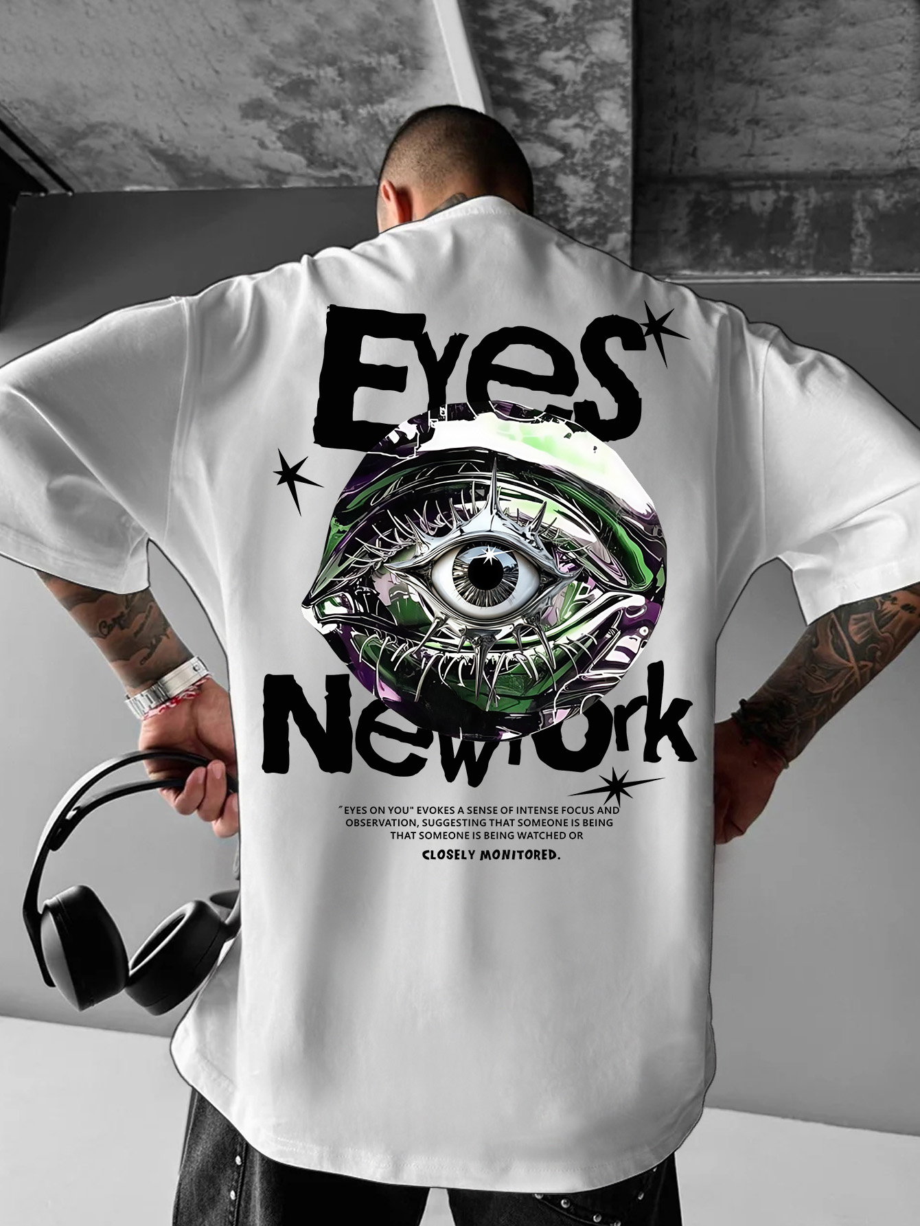 Streetwear Brand New York - Men's Oversized New York Gothic Streetwear