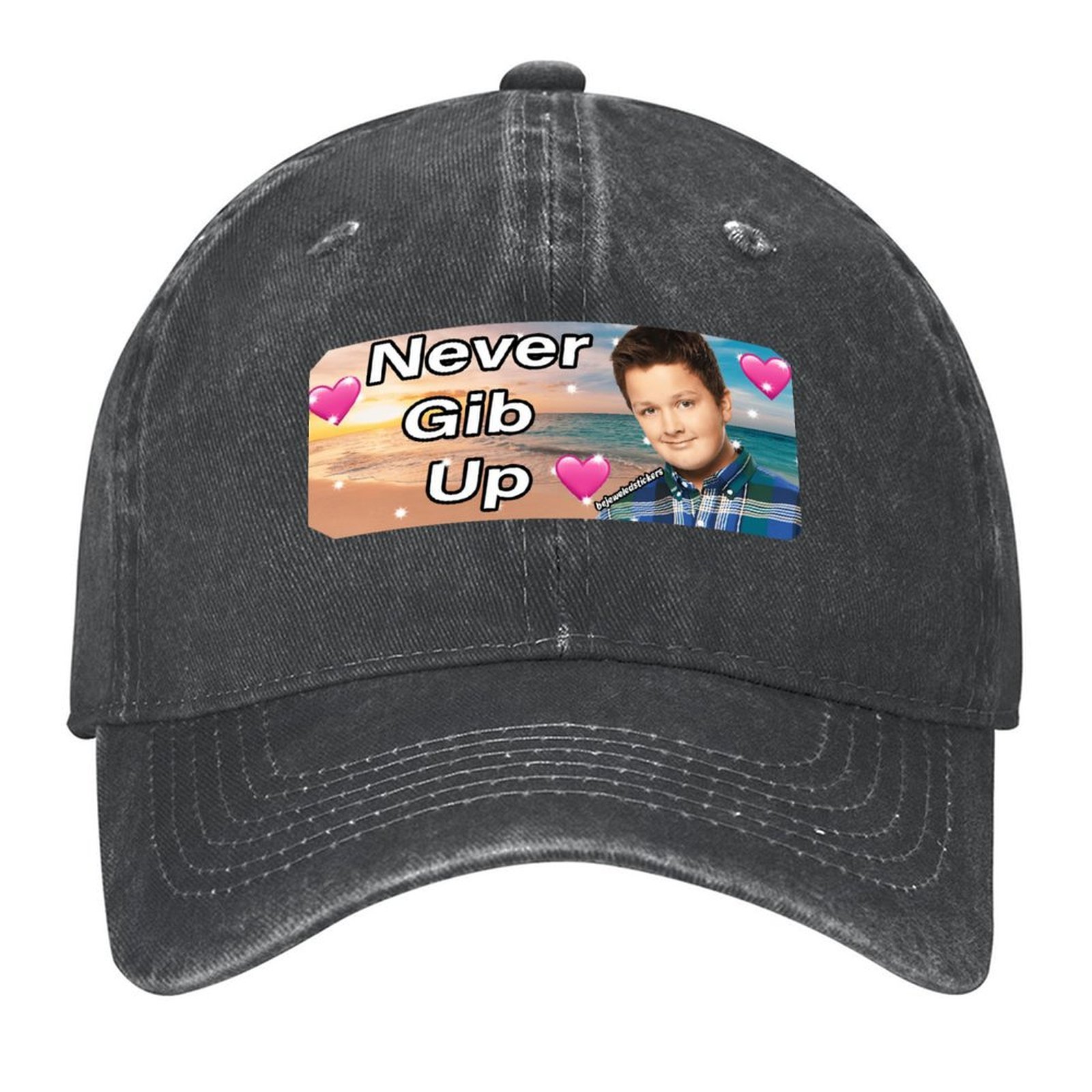 Streetwear Brand Hats - Never gib up bumper Sticker Baseball