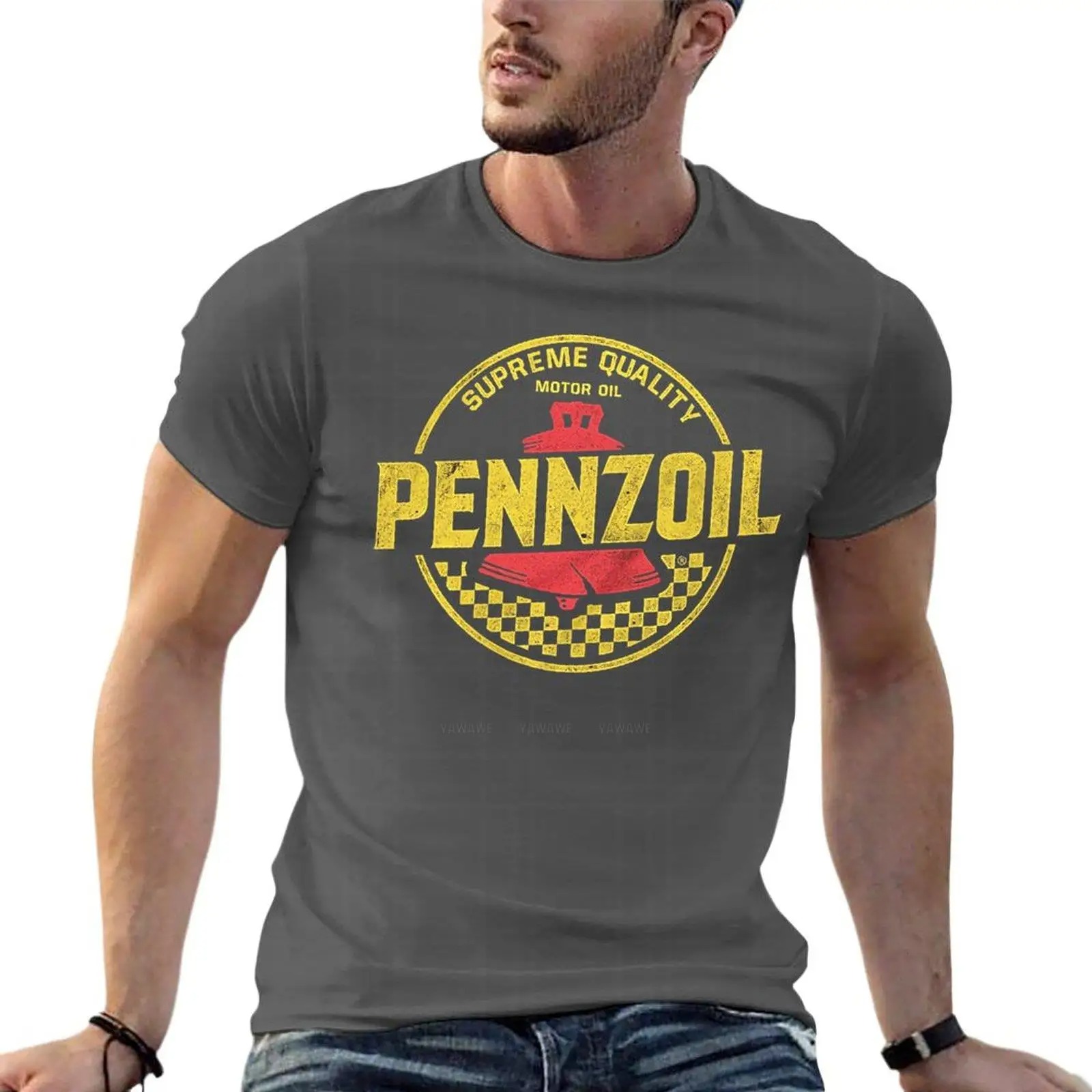 Streetwear Brands Logo - Distressed Pennzoil Motor Oil Logo Oversized