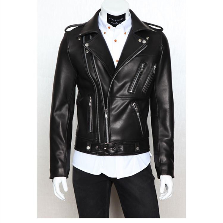 Motorcycle PU Leather Jacket f - Streetwear Brand Jacket 评论和价格