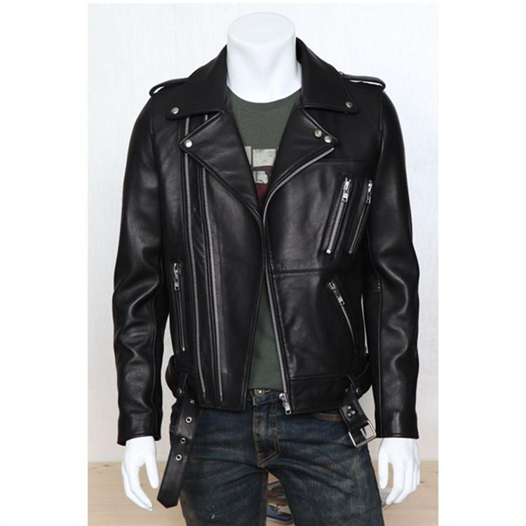 Motorcycle PU Leather Jacket f - Streetwear Brand Jacket 评论和价格