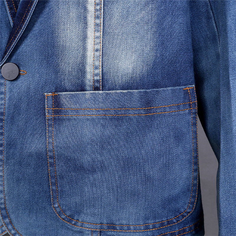 Denim Suit Jacket Brand Men's  - Streetwear Brand Jacket 评论和价格