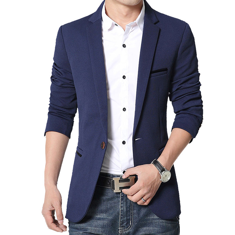 5XL-M Brand Mens Casual Blazer - Streetwear Brand Jacket 评论和价格