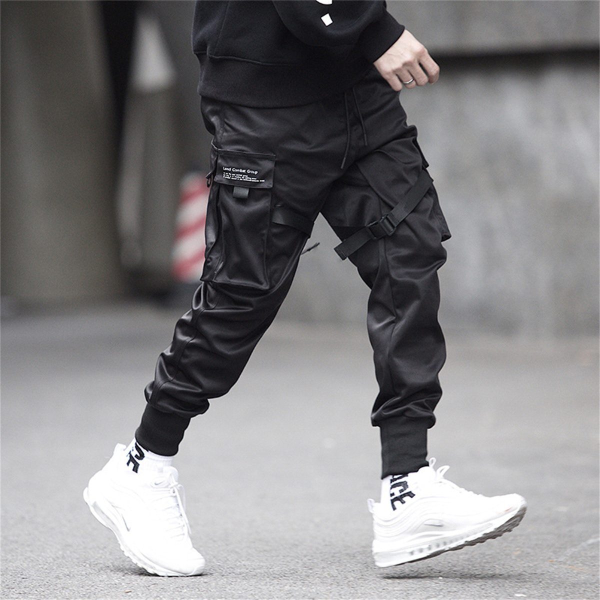 Black Hip Hop Cargo Pants Summ - Streetwear Brand Jacket 评论和价格