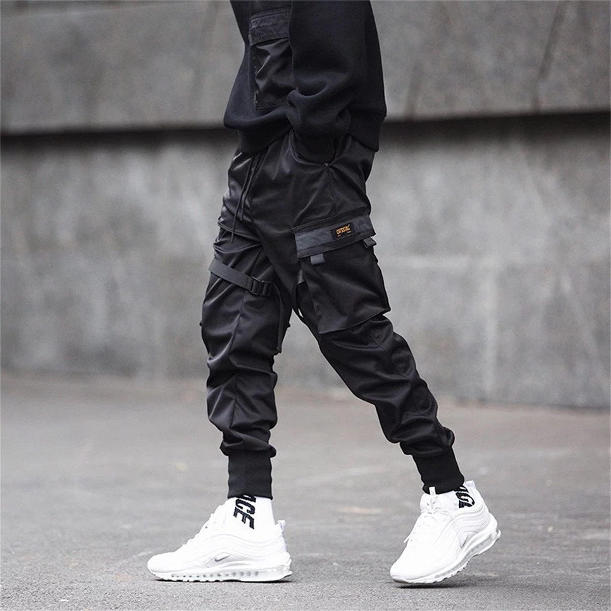 Black Hip Hop Cargo Pants Summ - Streetwear Brand Jacket 评论和价格