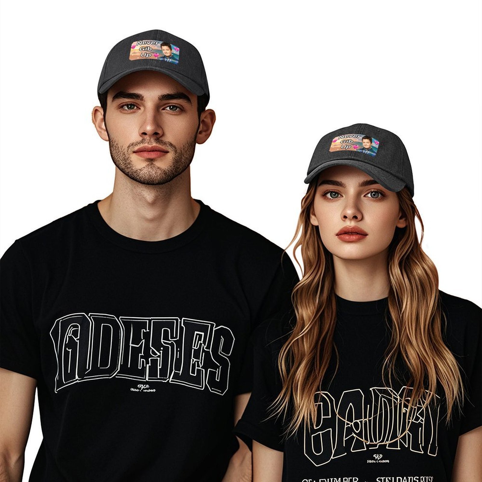 Never gib up bumper Sticker Ba - Streetwear Brand Hats 评论和价格